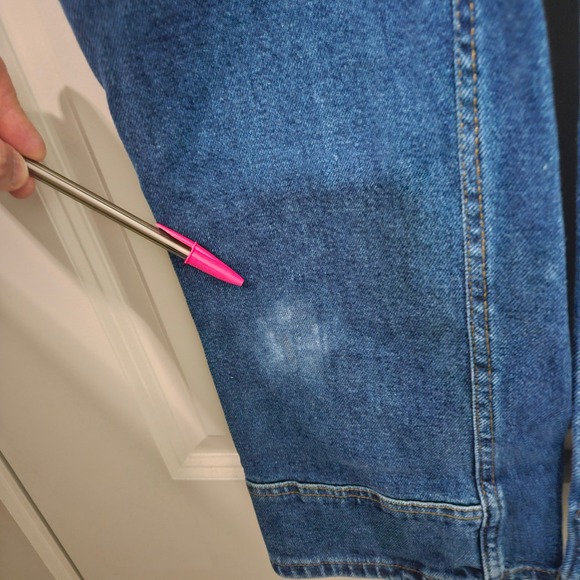 NEW Dickies Womens Boyfriend Bib Overalls Dark Wash Denim Stretch Size M - Picture 8 of 13